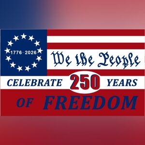 Patriotic Military 250 Yrs Of Freedom Flag